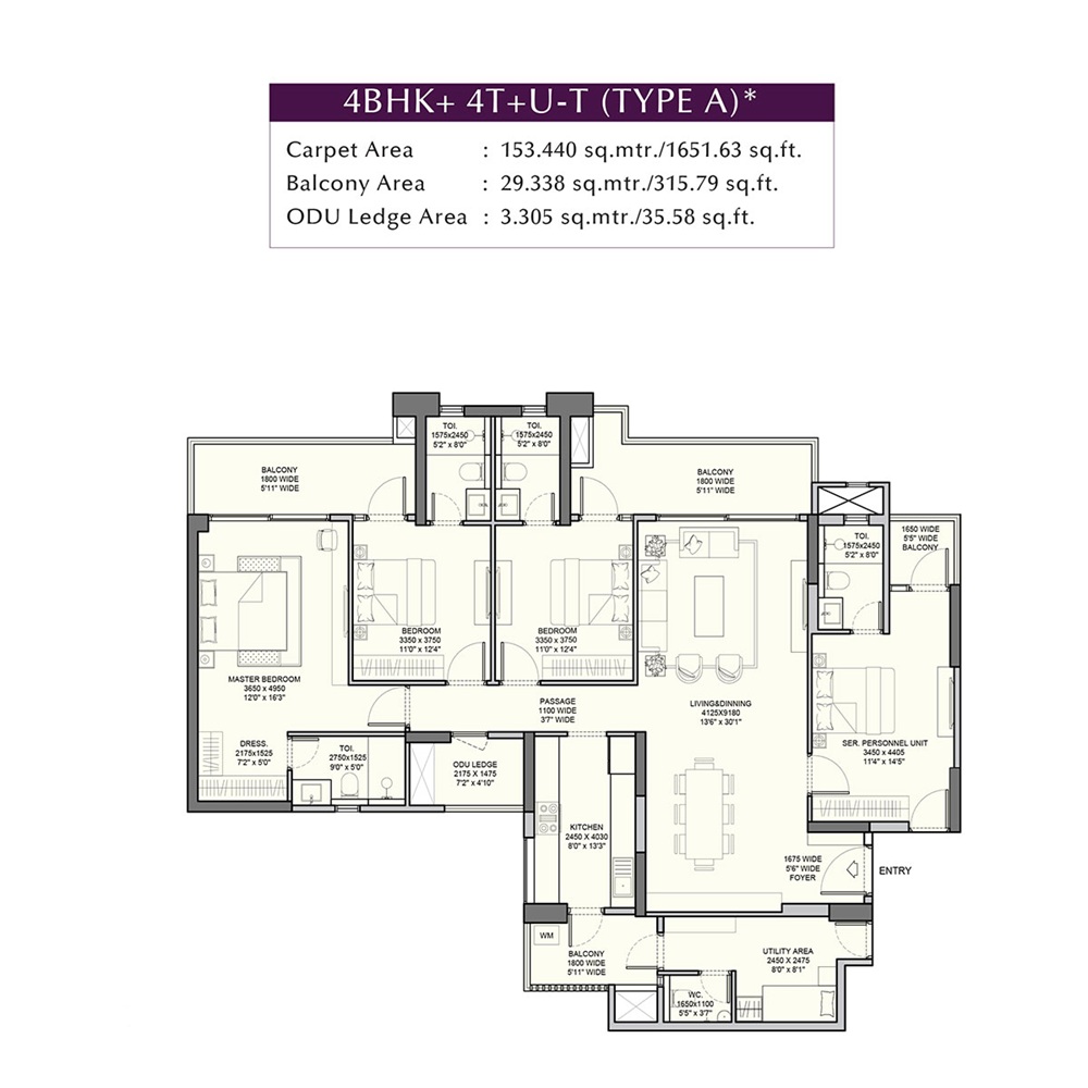 4 BHK 3,150 Sq.ft