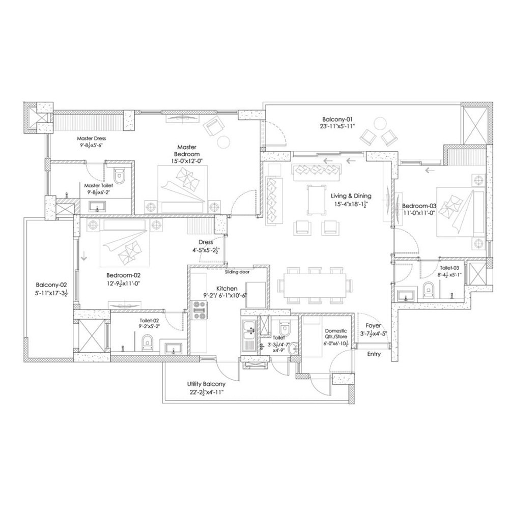 4BHK 3100 Sq.Ft