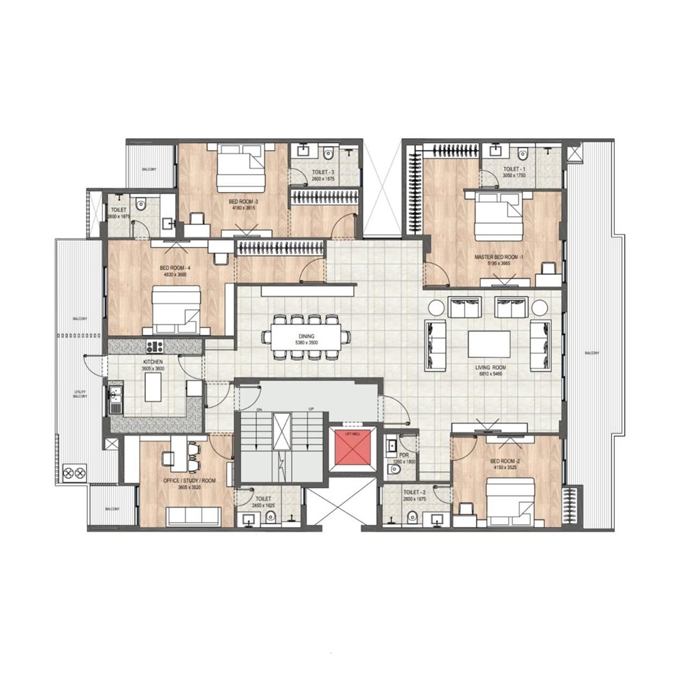 5 BHK 9500 Sq. Ft. to 11000 Sq. Ft.