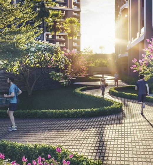 Emaar-Amaris-Morning woking-view-Gurgaon