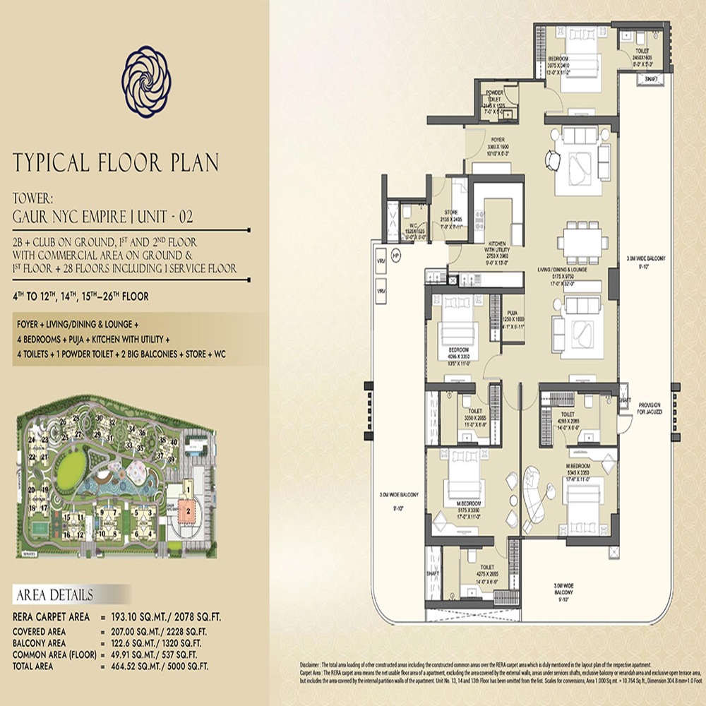 Gaur NYC Residences 4BHK