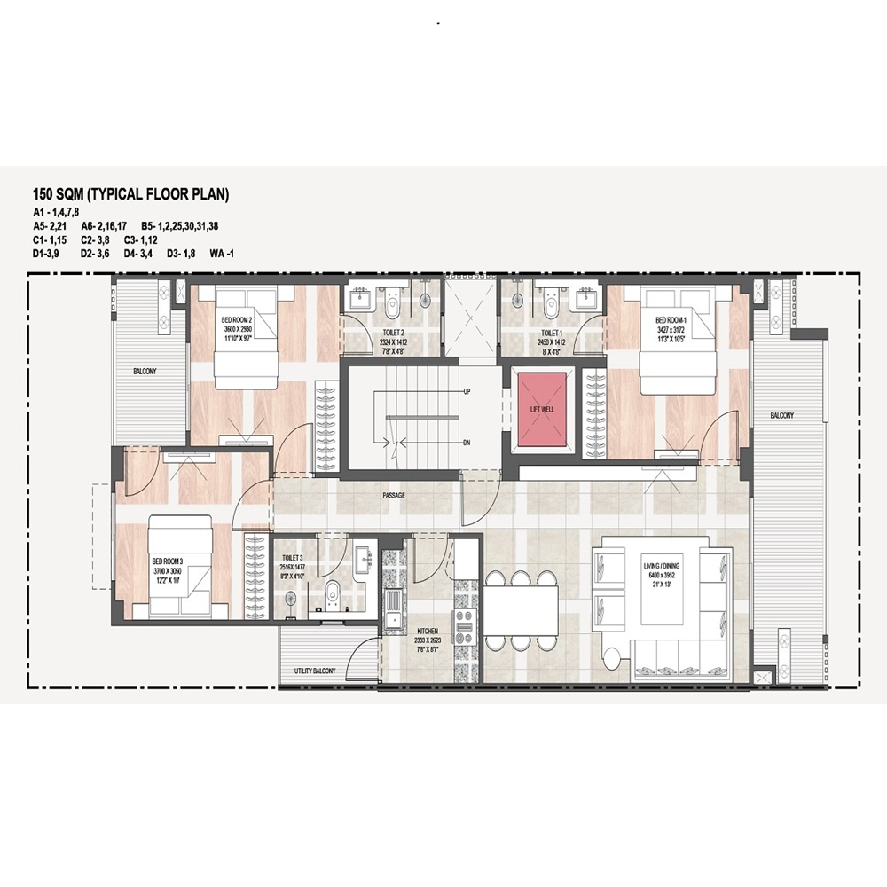 3 BHK 160 SQYD