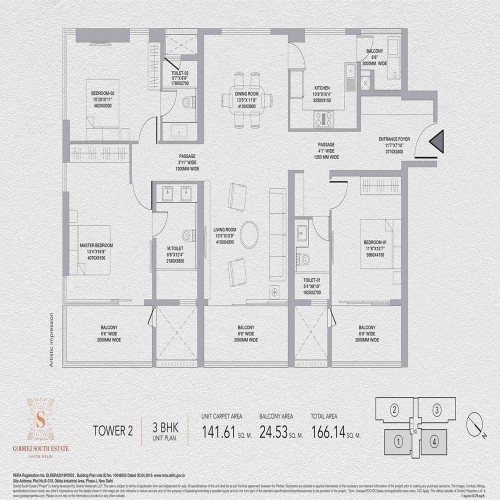3 BHK 2234 Sq. Ft