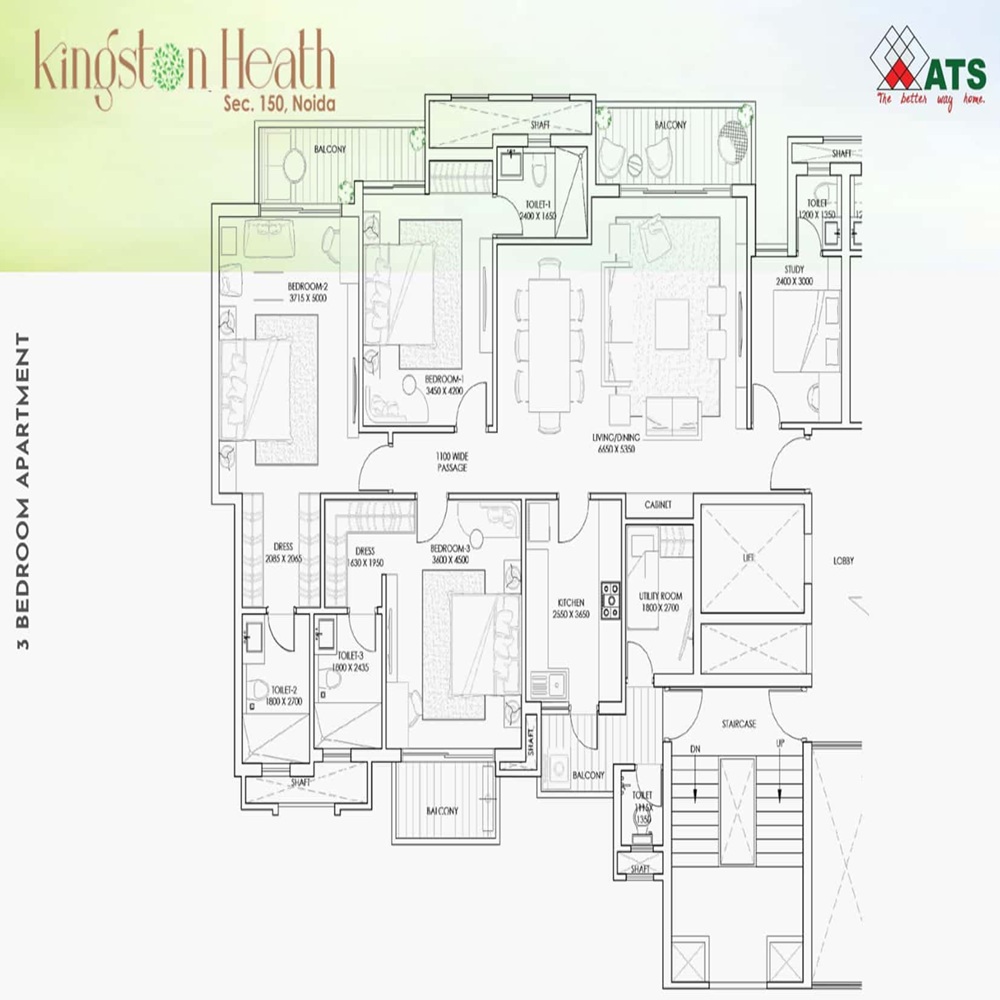 3 BHK 2350 Sq.Ft.
