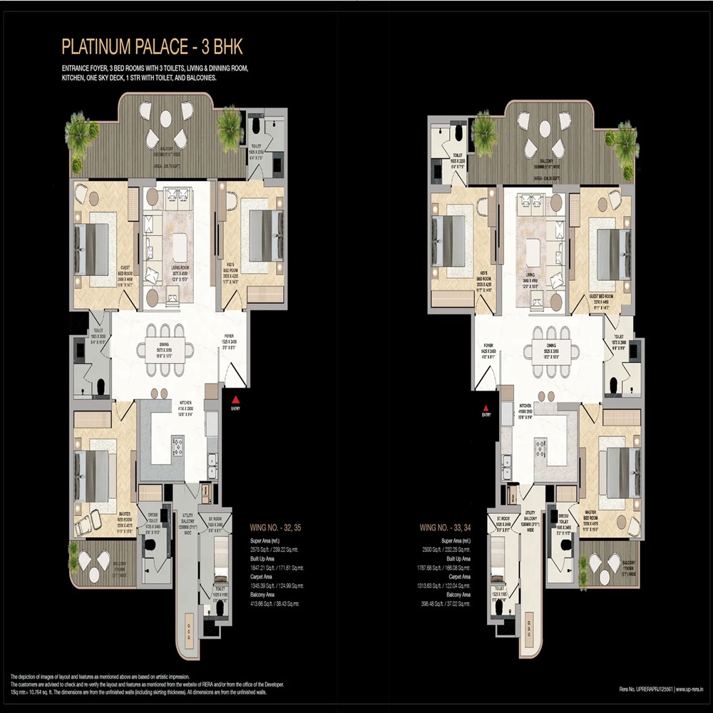 3 BHK 2500 Sq.Ft.