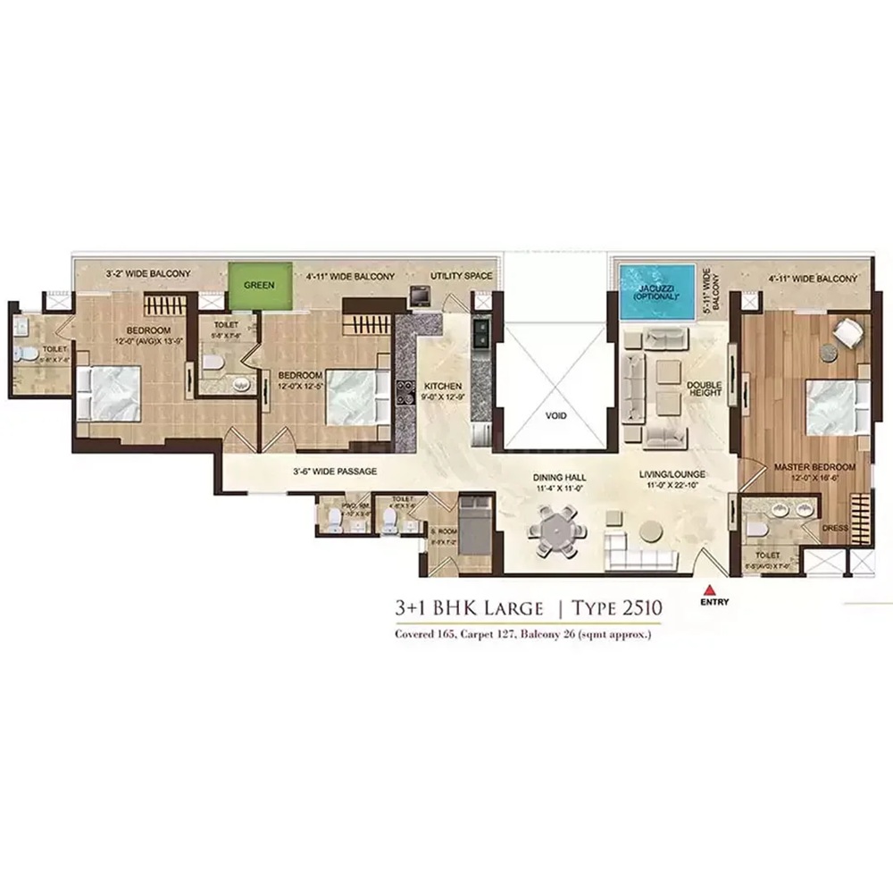 3 BHK 2510 Sq.Ft.