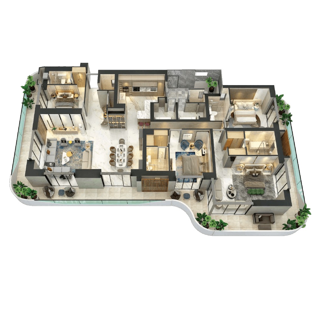 3 BHK 3805 Sq.Ft.