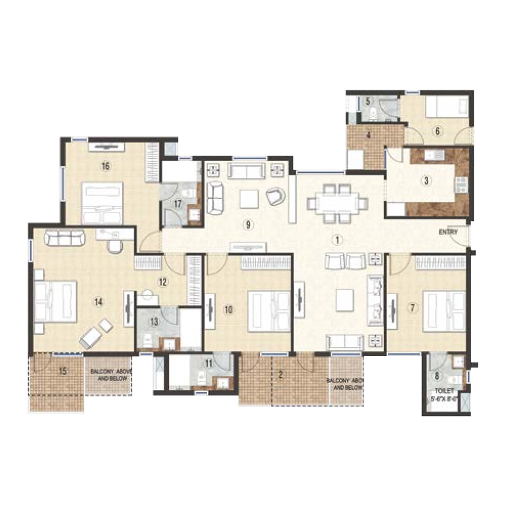 4 BHK 2375 Sq.Ft.