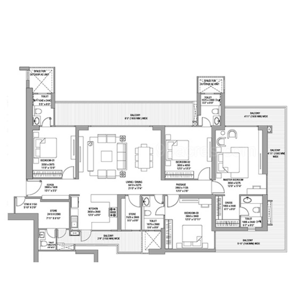 4 BHK 2799 Sq.Ft.