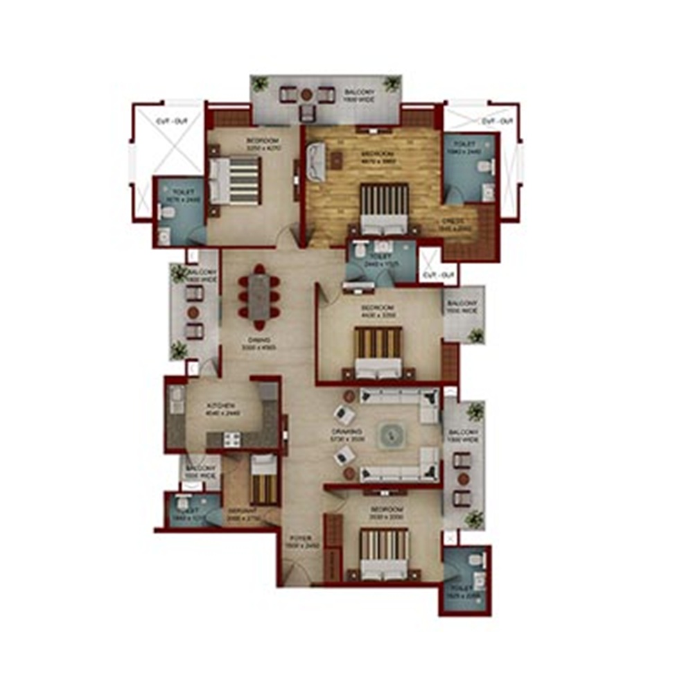 4 BHK 2990 Sq.Ft.