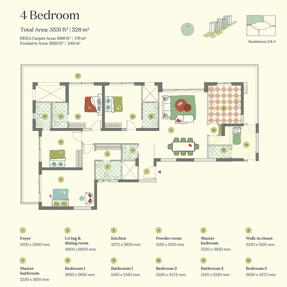 4 BHK 3531 Sq. Ft.