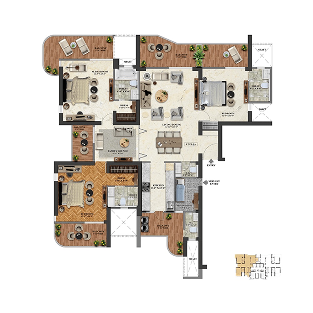 4 BHK 3562 Sq Ft.