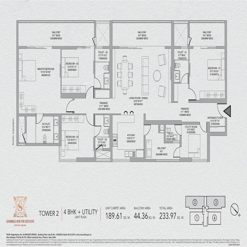 4 BHK 3851 Sq. Ft