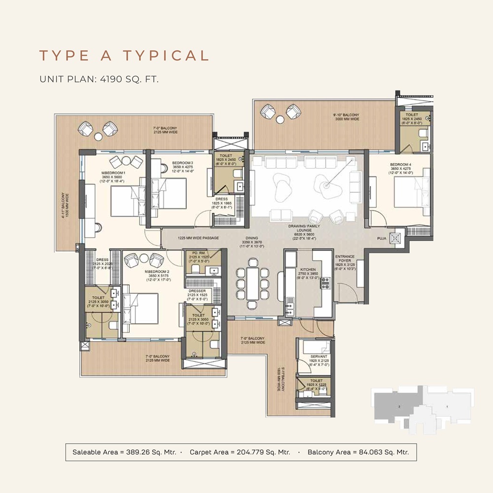 4 BHK 4190 Sq.Ft.
