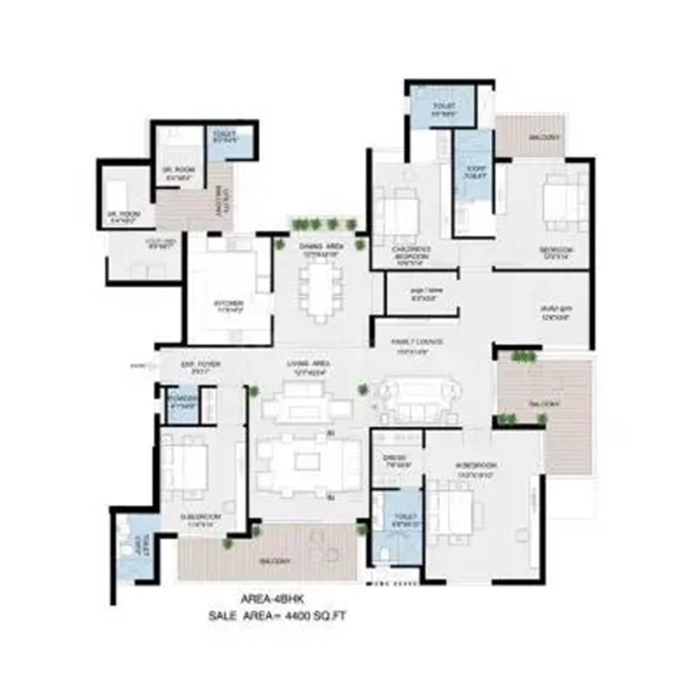4 BHK 4400 Sq.Ft.