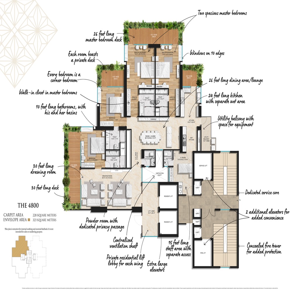 4 BHK 4800 Sq. Ft.