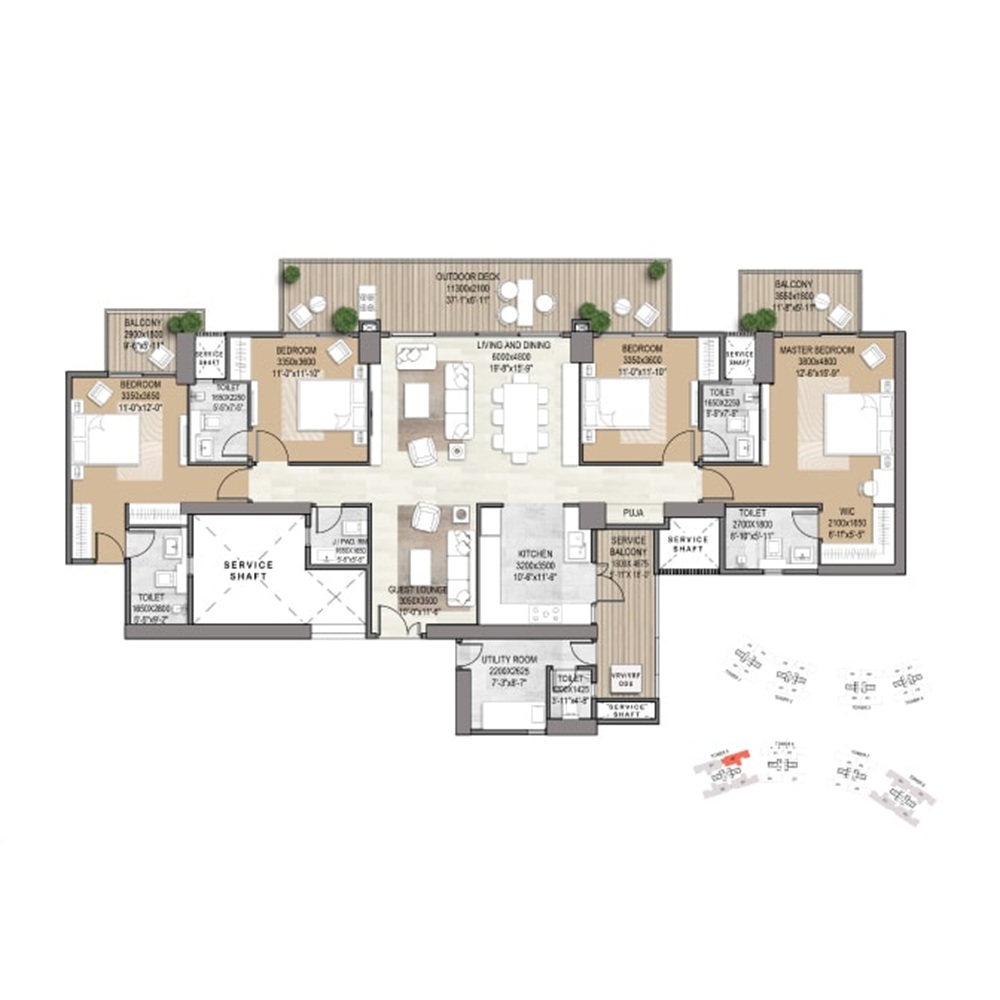 5 BHK 3253 Sq. Ft.