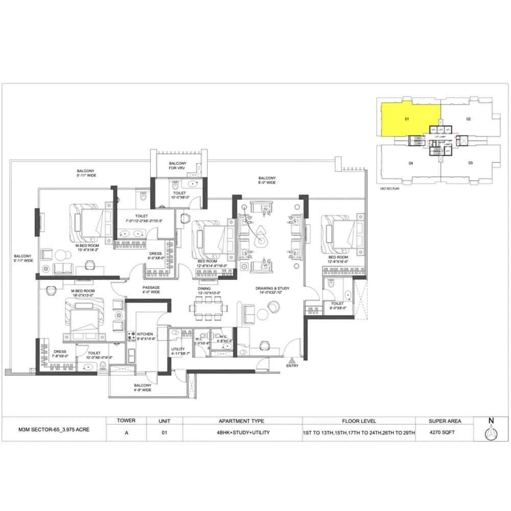 4 BHK 4270 Sq Ft.