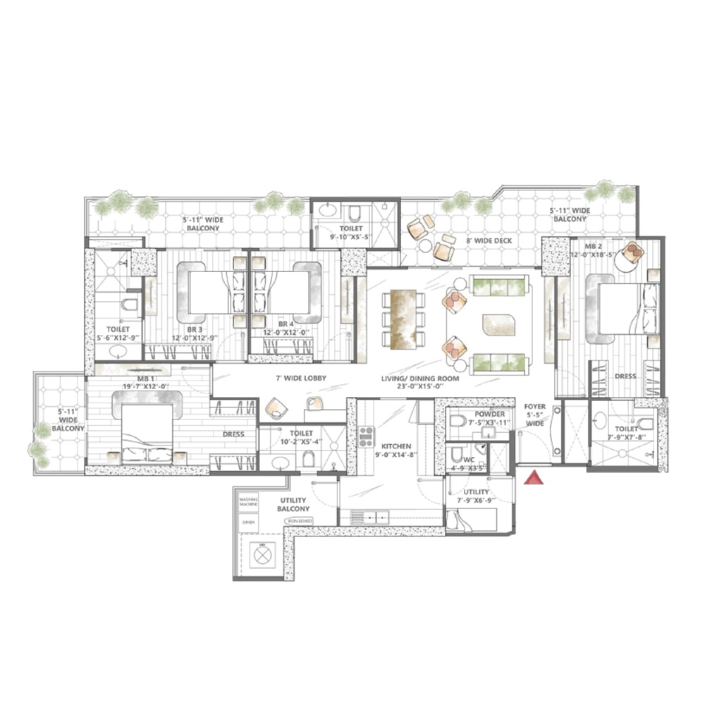 4 BHK 7000 Sq. Ft.