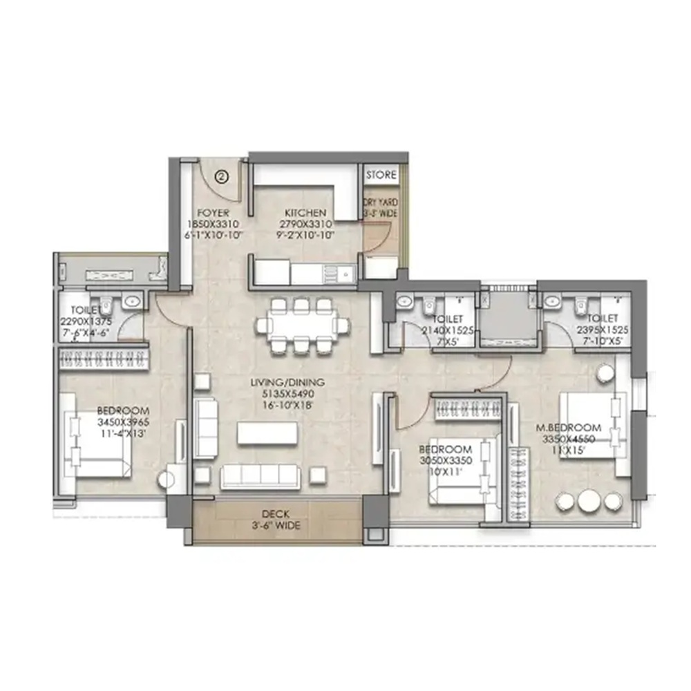 4.5 BHK 3000 Sq. Ft.