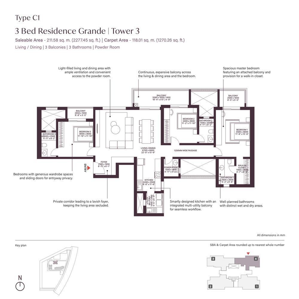 Sobha Crescent Gurgaon 3BHK